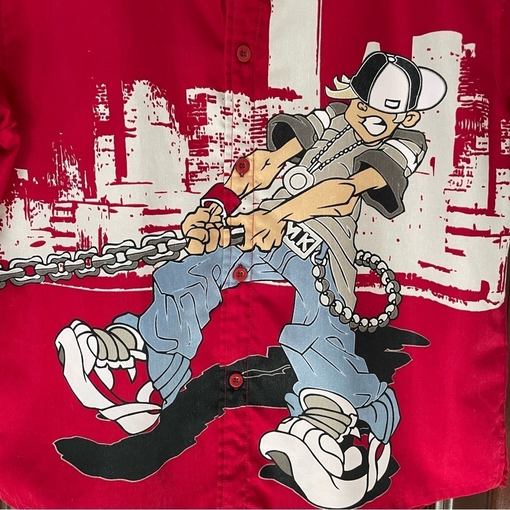 Vintage Y2K Levi's Rap Bulldog print shirt size large - Picture 3 of 16